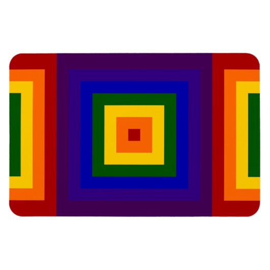 Rainbow Squares Magnet (Horizontal)