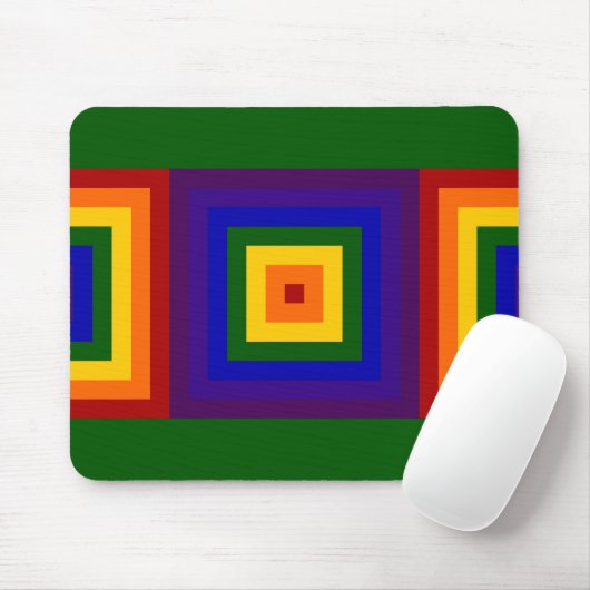 Rainbow Squares Maus Pad Mousepad (Mit Mouse)