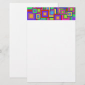 Rainbow-Squares-Muster Briefpapier (Vorne/Hinten)