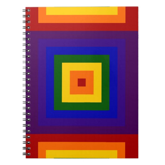 Rainbow Squares Notizblock (Vorderseite)