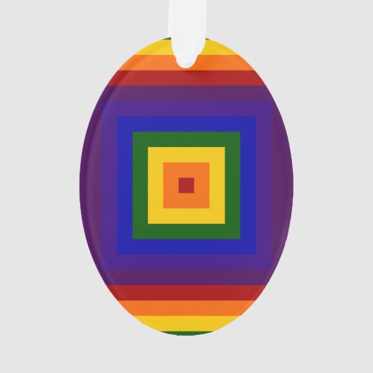 Rainbow Squares Ornament (Rückseite)