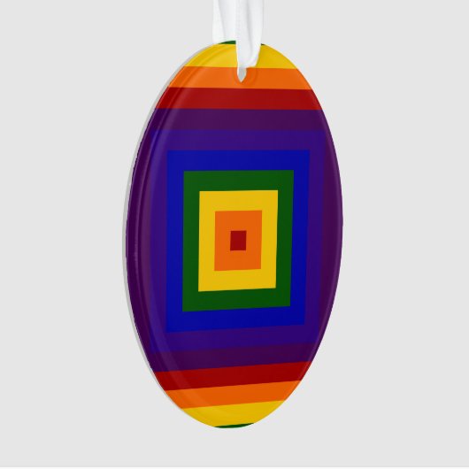 Rainbow Squares Ornament (Vorderseite)