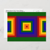 Rainbow Squares Postkarte (Vorne/Hinten)