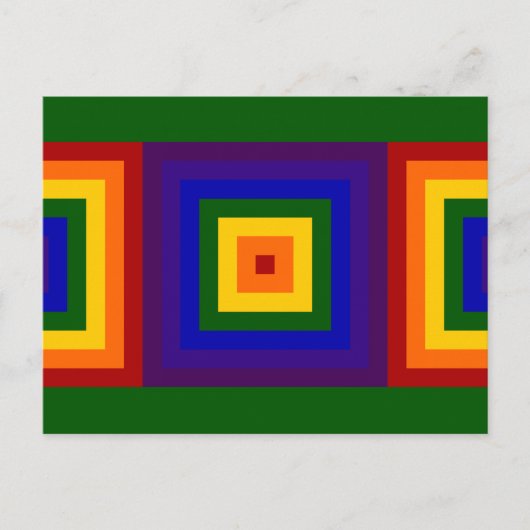 Rainbow Squares Postkarte (Vorderseite)