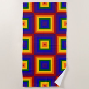 Rainbow Squares Strandtuch