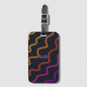 Rainbow Squiggle Gepäckanhänger (Vorderseite Vertikal)