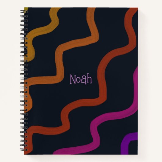 Rainbow Squiggle Notizblock (Vorderseite)