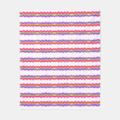 Rainbow Squiggle Strip Fleecedecke (Vorderseite)