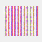 Rainbow Squiggle Strip Fleecedecke (Vorderseite (Horizontal))