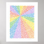 Rainbow Squiggles Line Art Poster (Vorne)
