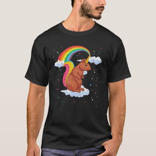 Rainbow Squirrelcorn Fantasy Forest Animal Squirre T-Shirt (Vorderseite)