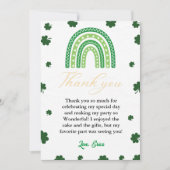 Rainbow St patrick's day Birthday Danke Karte (Vorderseite)