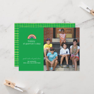 Rainbow St Patricks Day Foto Card Karte