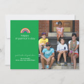 Rainbow St Patricks Day Foto Card Karte (Vorderseite)