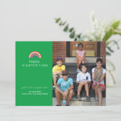 Rainbow St Patricks Day Foto Card Karte (Stehend Vorderseite)