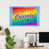 Rainbow-Staat Colorado Poster (Heimbüro)