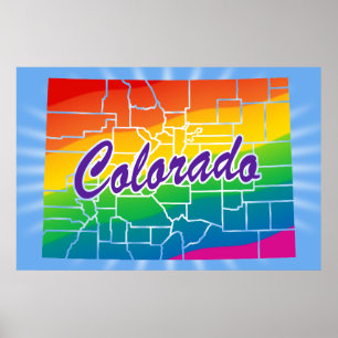 Rainbow-Staat Colorado Poster