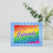 Rainbow-Staat Colorado Postkarte (Stehend Vorderseite)