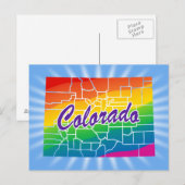 Rainbow-Staat Colorado Postkarte (Vorne/Hinten)