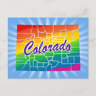 Rainbow-Staat Colorado Postkarte