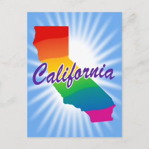 Rainbow-Staat in Kalifornien Postkarte