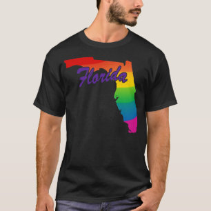 Rainbow Staat Kontur Florida T-Shirt