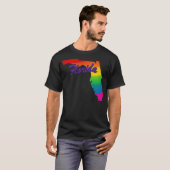 Rainbow Staat Kontur Florida T-Shirt (Vorne ganz)
