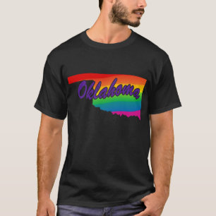 Rainbow Staat Kontur Oklahoma T-Shirt
