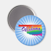 Rainbow-Staat Oklahoma Magnet (Vorderseite/Rückseite)