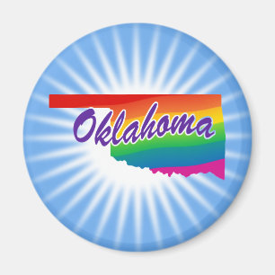 Rainbow-Staat Oklahoma Magnet