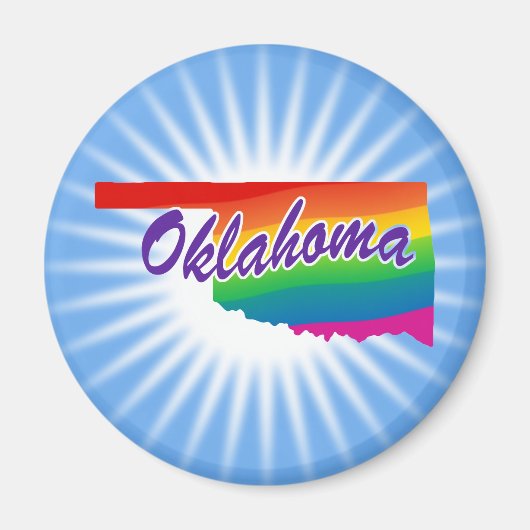 Rainbow-Staat Oklahoma Magnet (Vorne)