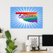 Rainbow-Staat Oklahoma Poster (Heimbüro)