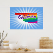 Rainbow-Staat Oklahoma Poster (Küche)