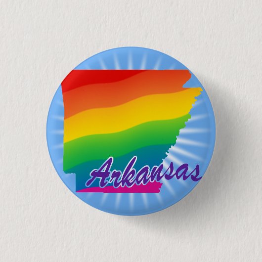 Rainbow-Staat von Arkansas Button (Vorderseite)