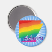 Rainbow-Staat von Arkansas Magnet (Vorderseite/Rückseite)