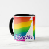 Rainbow-Staat von Arkansas Tasse (Vorderseite Links)
