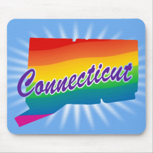 Rainbow-Staat von Connecticut Mousepad