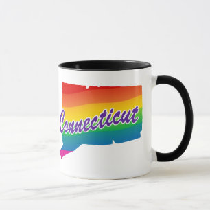 Rainbow-Staat von Connecticut Tasse