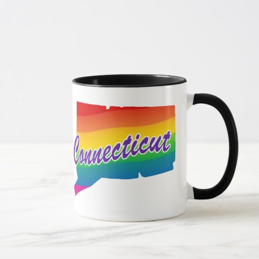 Rainbow-Staat von Connecticut Tasse (Rechts)