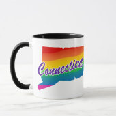 Rainbow-Staat von Connecticut Tasse (Links)