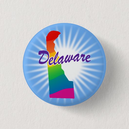 Rainbow-Staat von Delaware Button (Vorderseite)