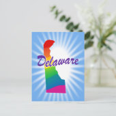 Rainbow-Staat von Delaware Postkarte (Stehend Vorderseite)