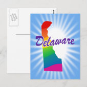 Rainbow-Staat von Delaware Postkarte (Vorne/Hinten)