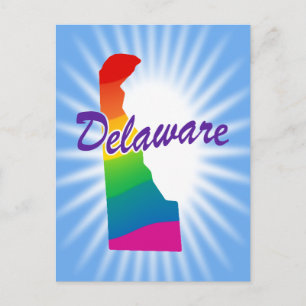Rainbow-Staat von Delaware Postkarte