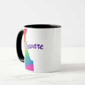 Rainbow-Staat von Delaware Tasse (Vorderseite Links)