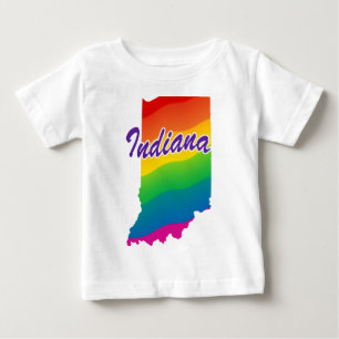 Rainbow-Staat von Indiana Baby T-shirt