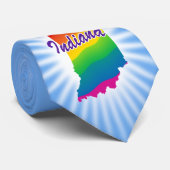 Rainbow-Staat von Indiana Krawatte (Gerollt)