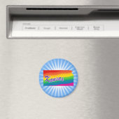 Rainbow-Staat von Kansas Magnet (In Situ (Geschirrspüler))