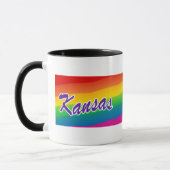 Rainbow-Staat von Kansas Tasse (Links)