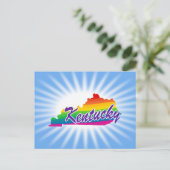 Rainbow-Staat von Kentucky Postkarte (Stehend Vorderseite)